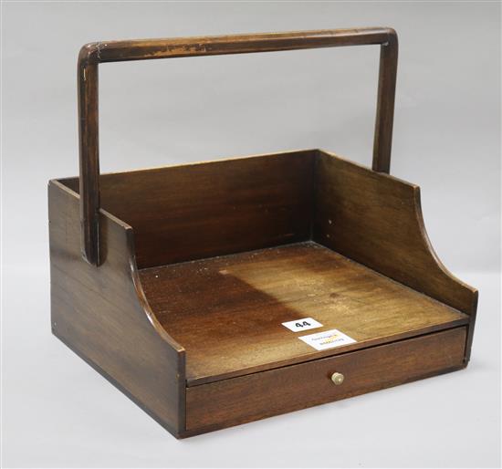 A Regency mahogany book carrier